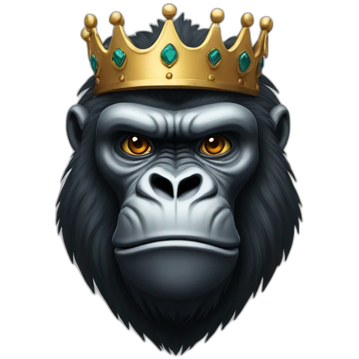 King Gorilla looking menacing emoji
