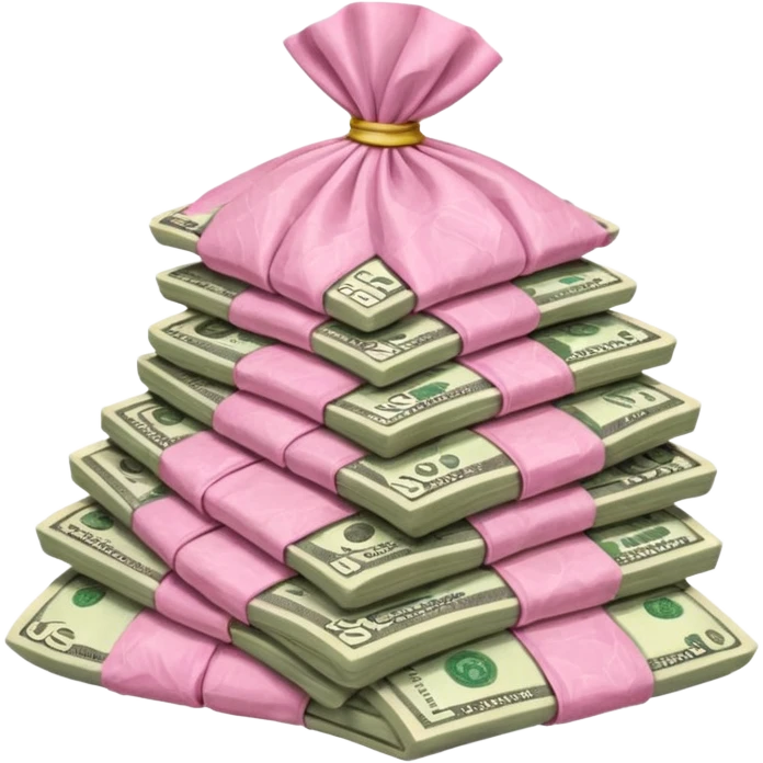 Falta dinero (color rosa) emoji