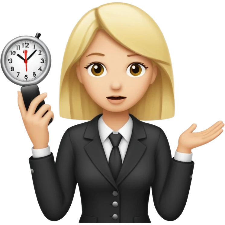 blonde referre calling time out emoji