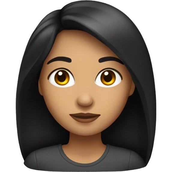 Latina girl with straight dark hair  emoji
