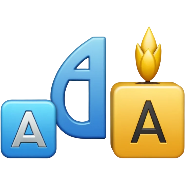 A square image of capital "A" next to capital "I" emoji