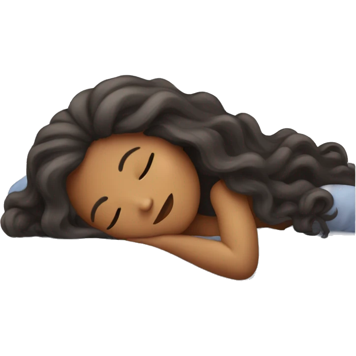 Women with long hair sleep  emoji