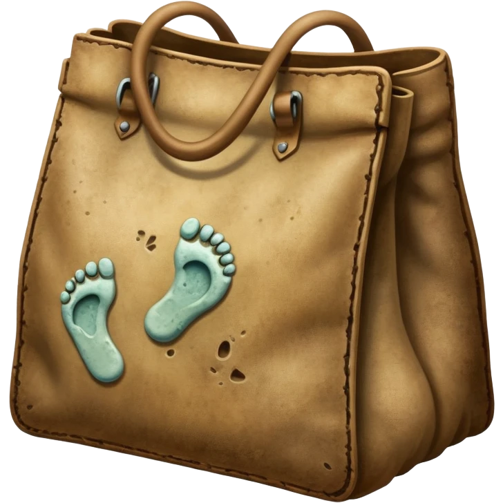 Foot fungus on bag emoji