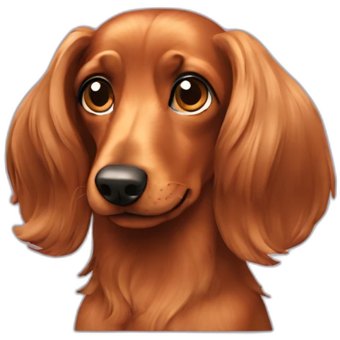 teckel long hair emoji