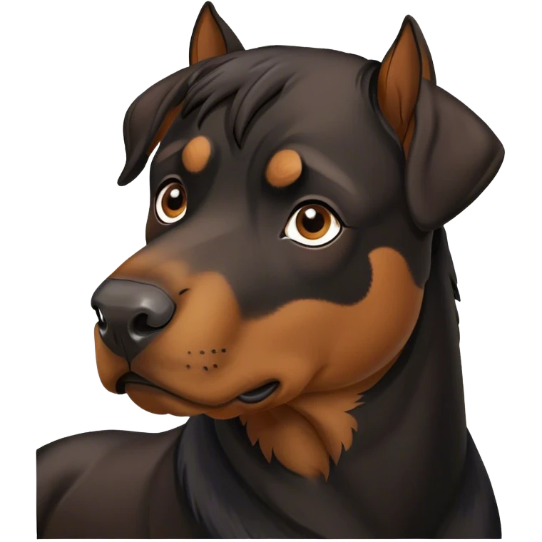 A horse with Rottweiler coat and eyebrows  emoji