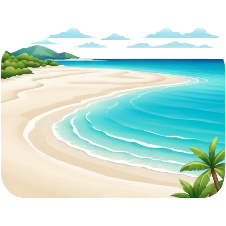 beautiful beach with view  emoji