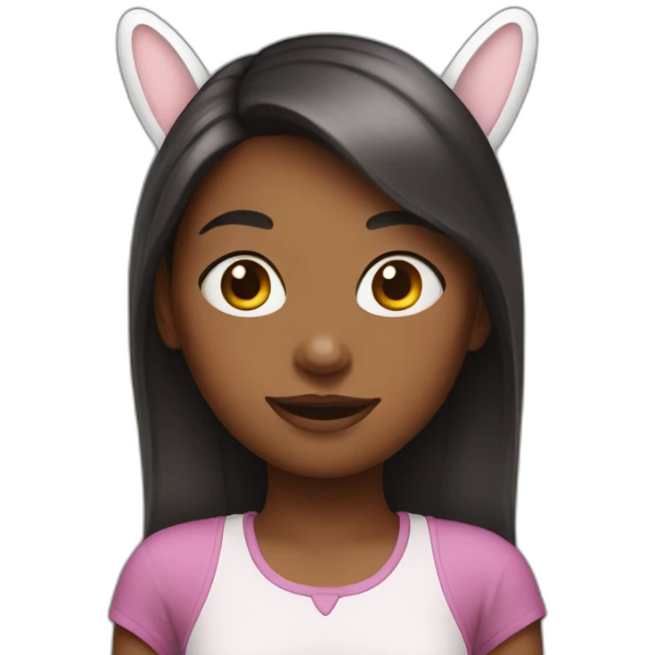 girl with bunny ears emoji
