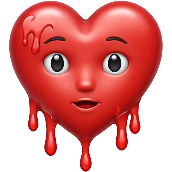 Create a heart like melting I didn't need any face on that heart   emoji