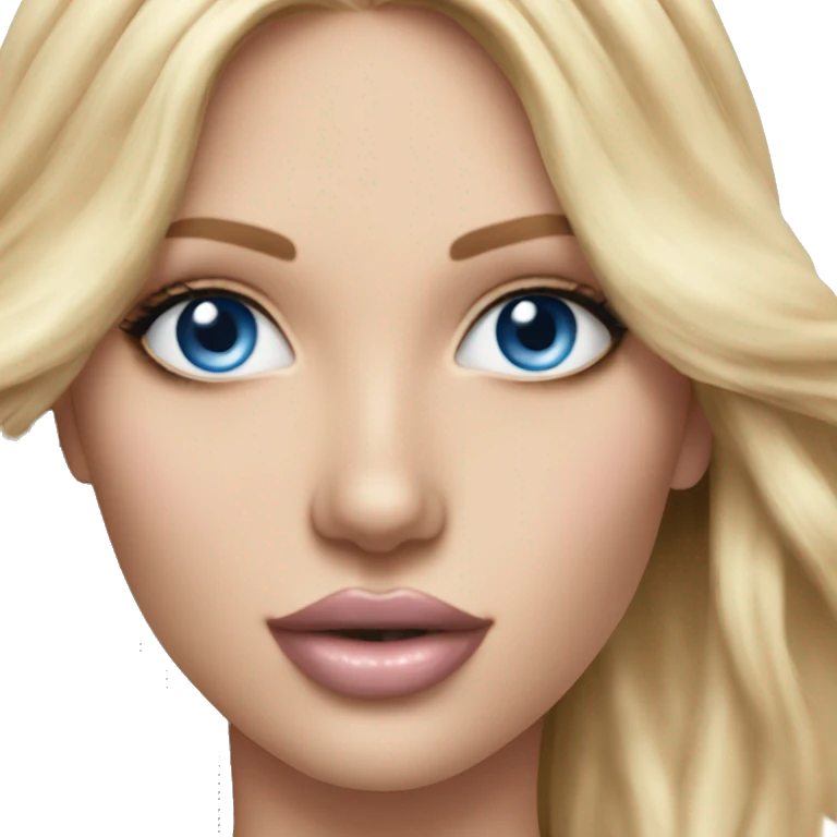 Realistic victoria secret model blonde blue eyes  emoji