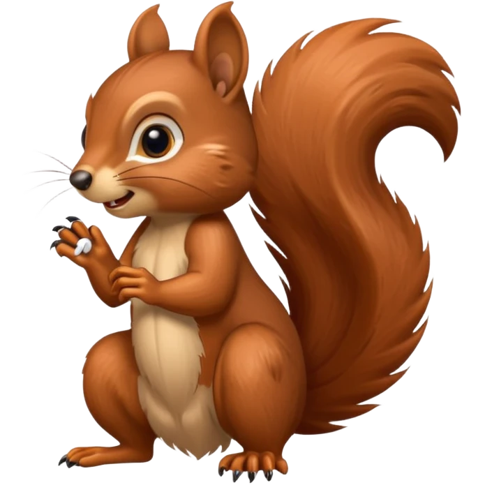 Squirrel with long nails emoji
