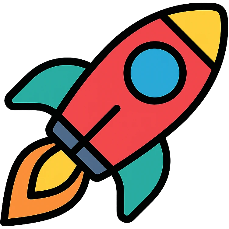 colored rocket icon emoji