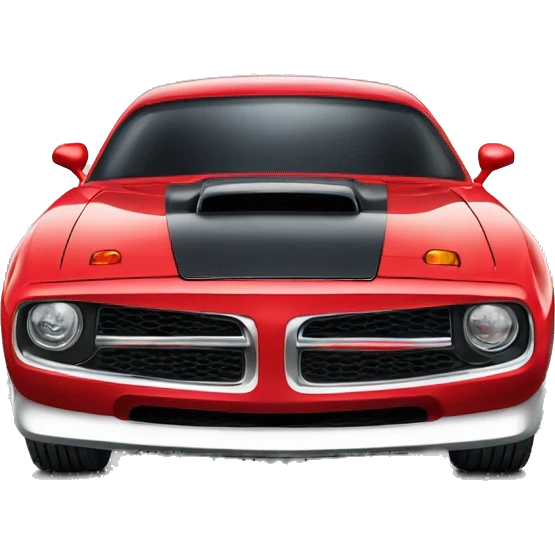 Car dodge helcat fornt look emoji