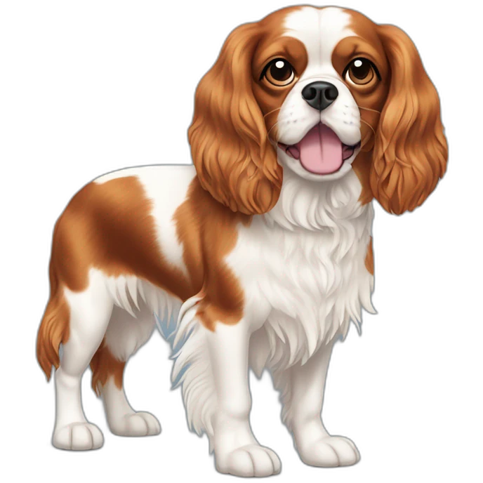  Cavalier King Charles Spaniel full body stand up emoji