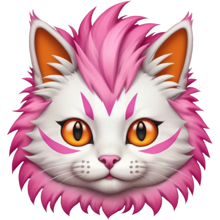 cat with pink mohawk emoji