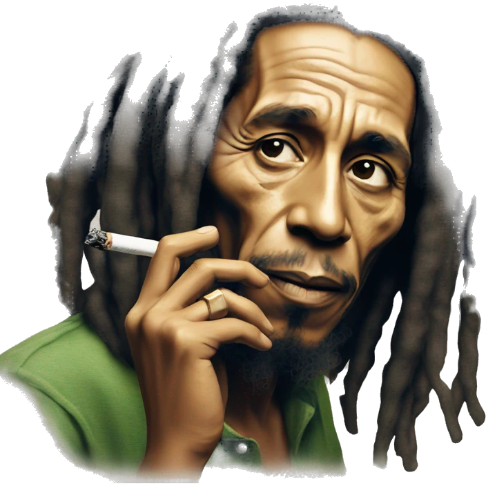 Bob Marley smoking emoji