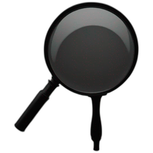 A magnifying glass focusing on a single silhouette emoji