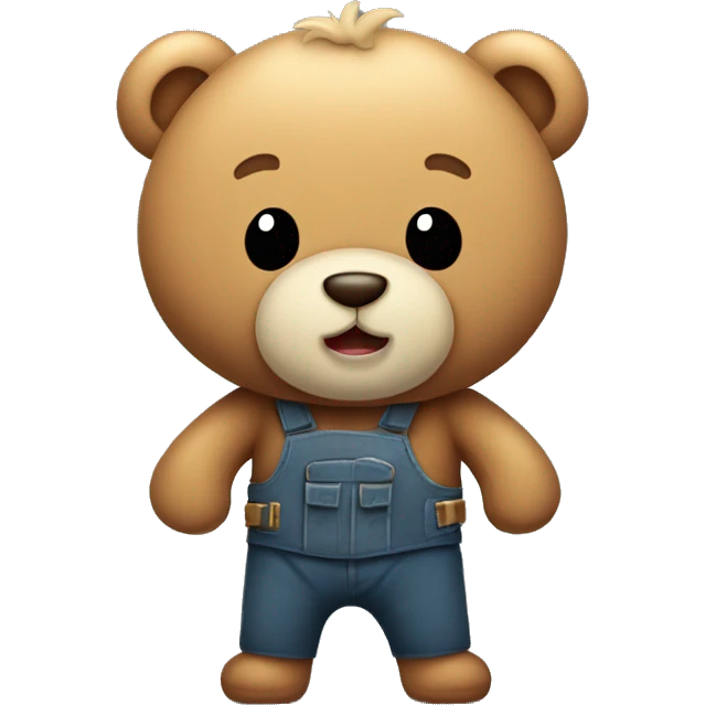 Cute teddybear with his armes out for a hug emoji