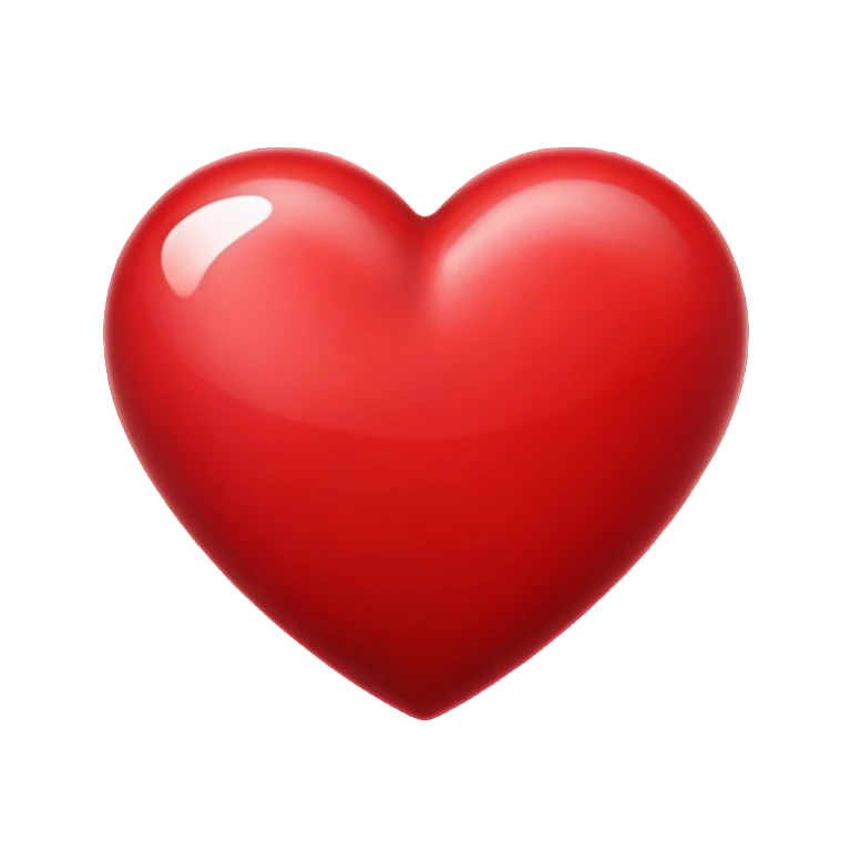 Deep red heart emoji