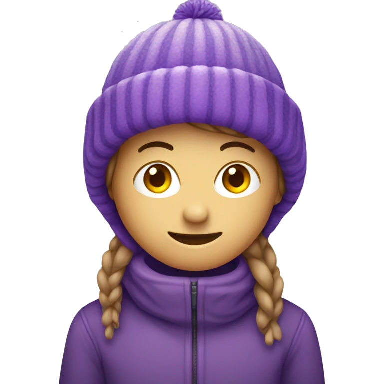 Purple winter hat emoji