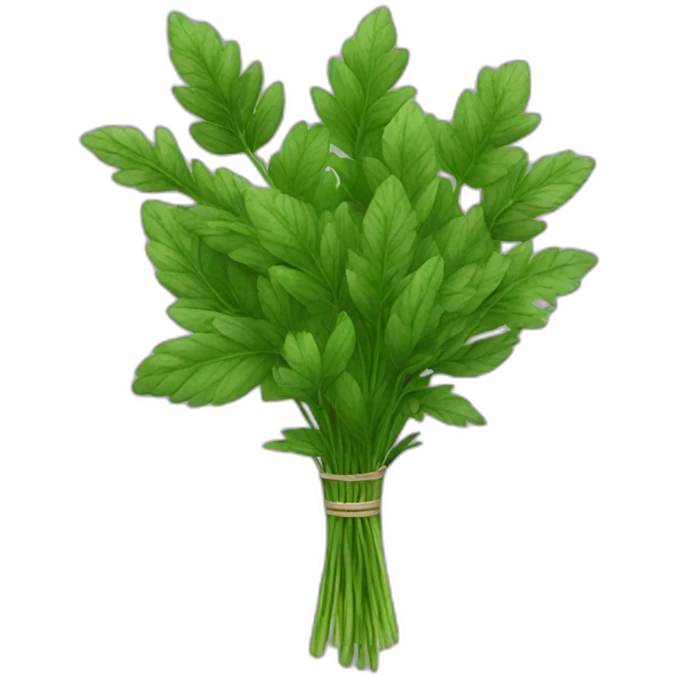 bouquet of green herbs emoji