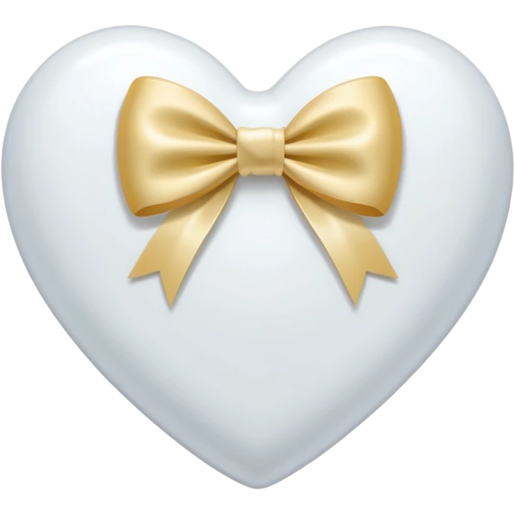 white heart with a white bow on it emoji