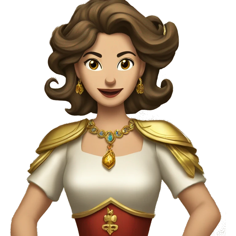 Una leon  fuerte rugiendo ,  alegre y elegante de pcon corona de brillo de Reyna  emoji