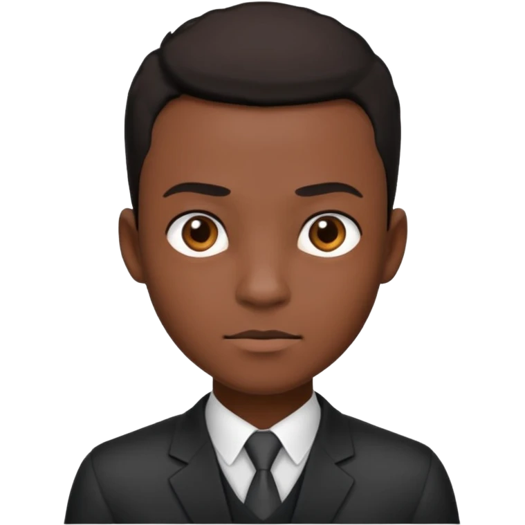 Black avatar that manages all policy and decisions in a business process emoji
