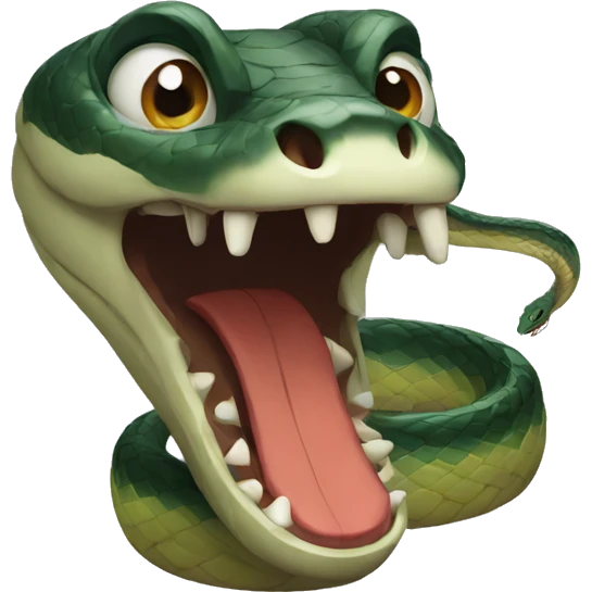 scary snake emoji