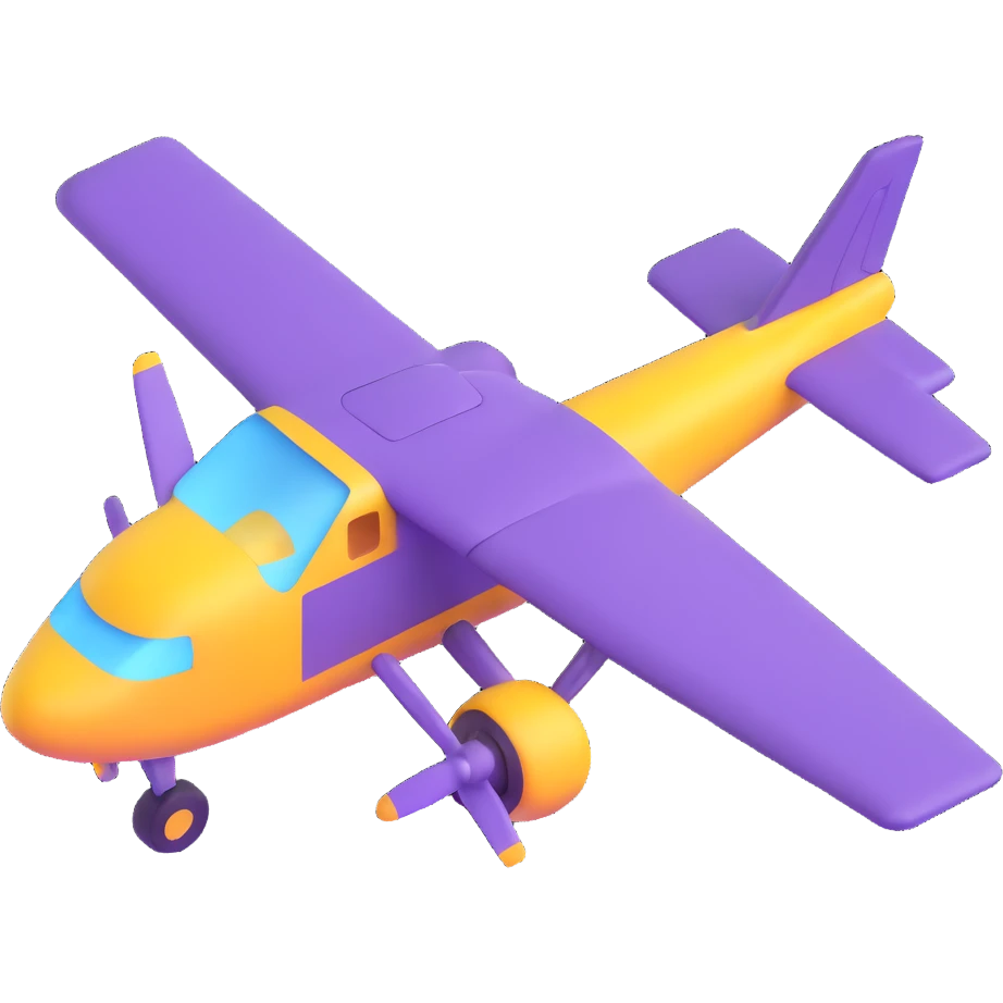 purple airplane emoji