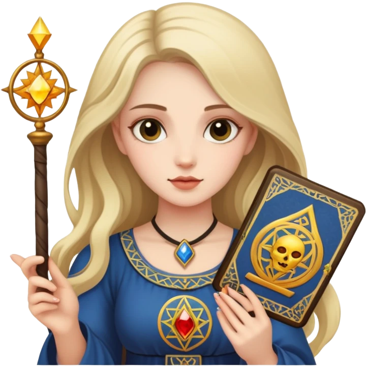 Girl with taro card emoji