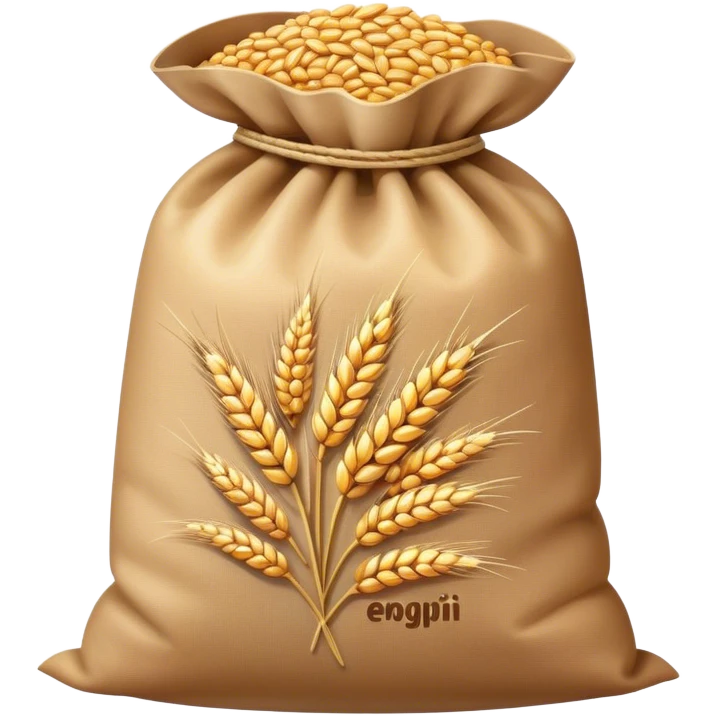 bag of grain and logo grain emoji