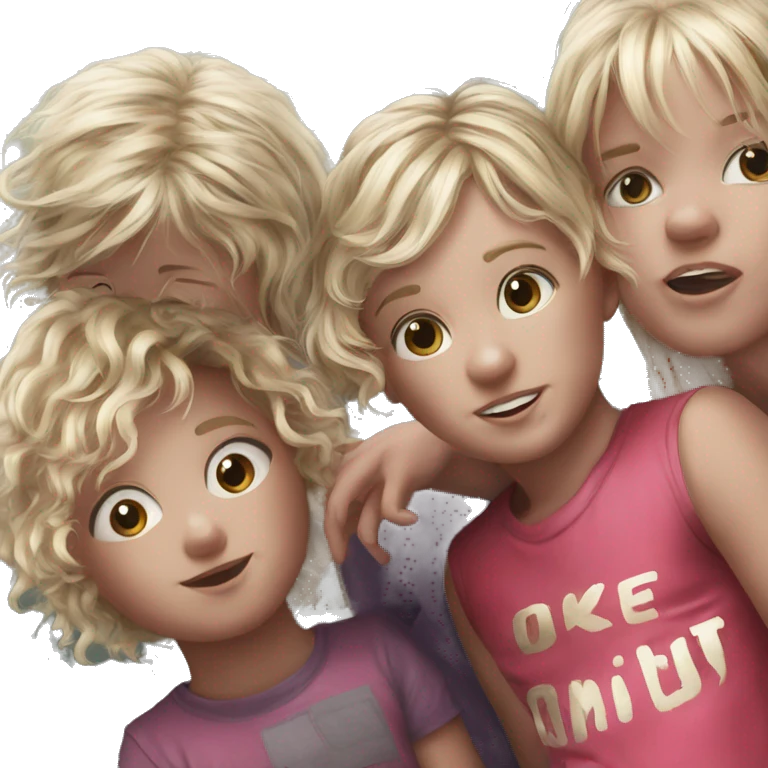 group of children playing together emoji