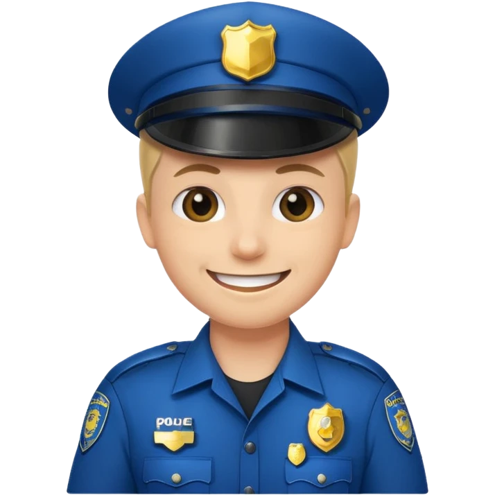 thread police smiling holding a badge emoji