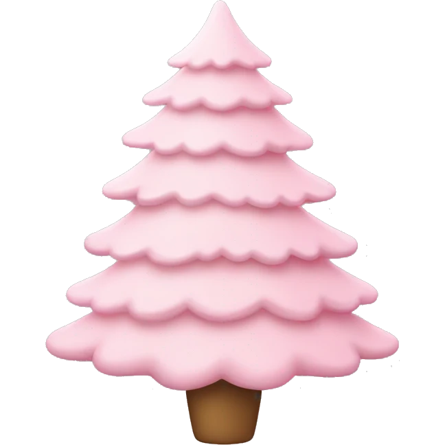 pastel pink christmas tree emoji