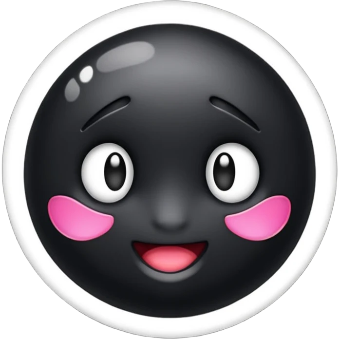 Coração preto com laço branco  emoji
