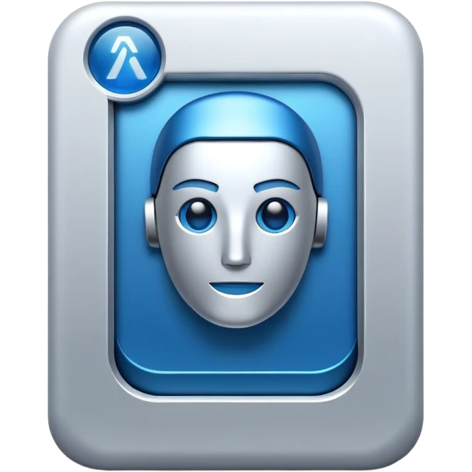 AI Resume Analyzer App logo, modern and sleek, 3D style emoji