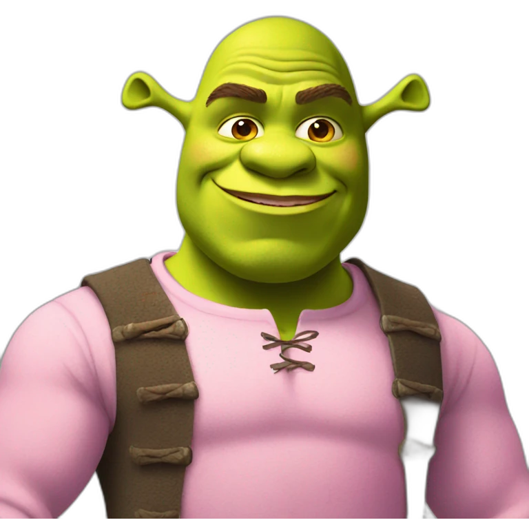 Shrek with pink skin emoji