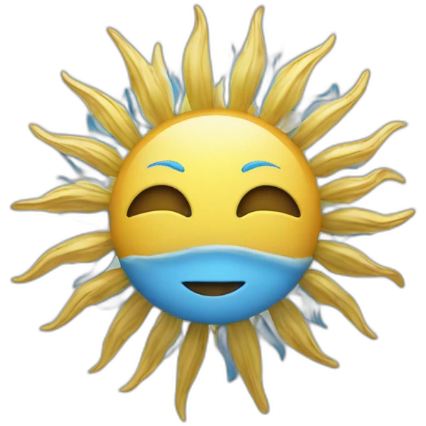 Soleil bleu emoji