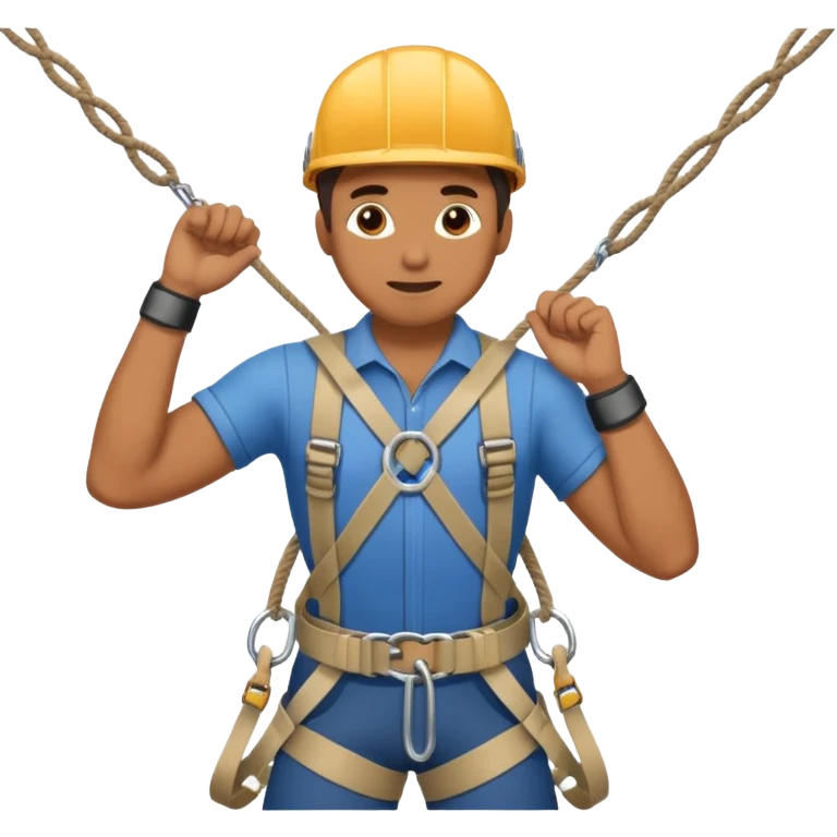 Zipline rope emoji men emoji