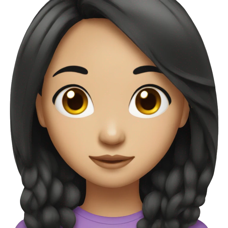 black hair asian girl emoji