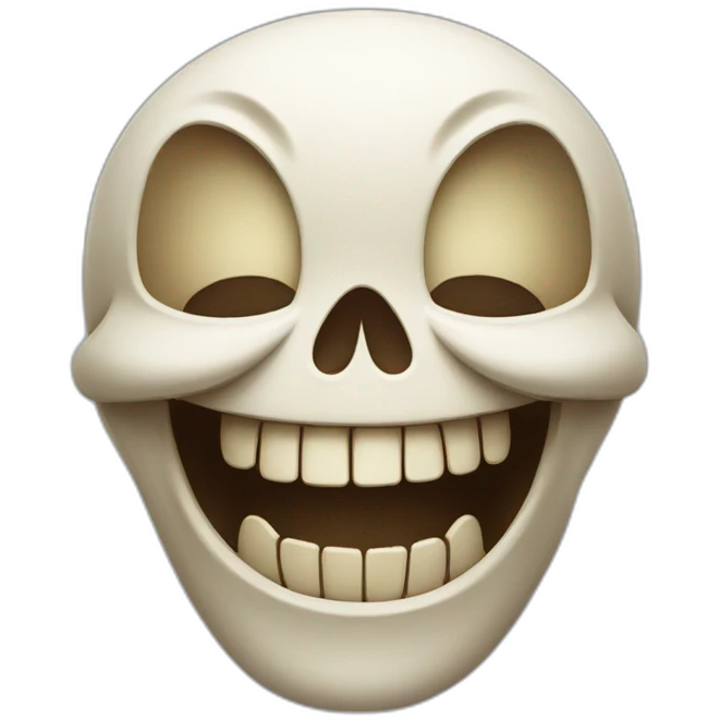 a skull laughing emoji