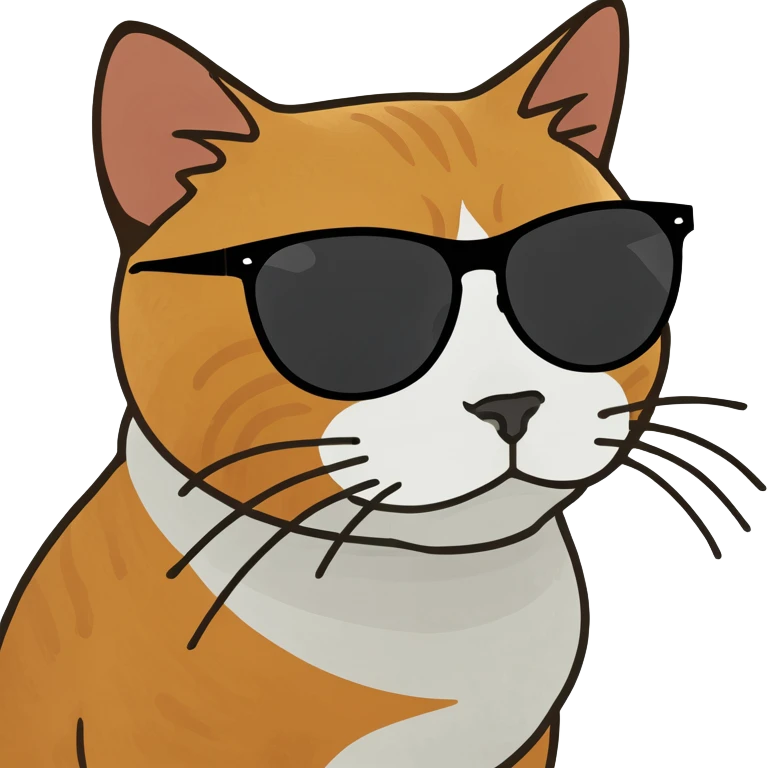 Cat with sunglasses emoji