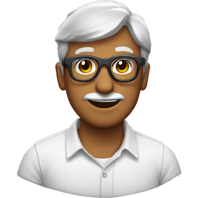chico moreno con gafas caminando emoji