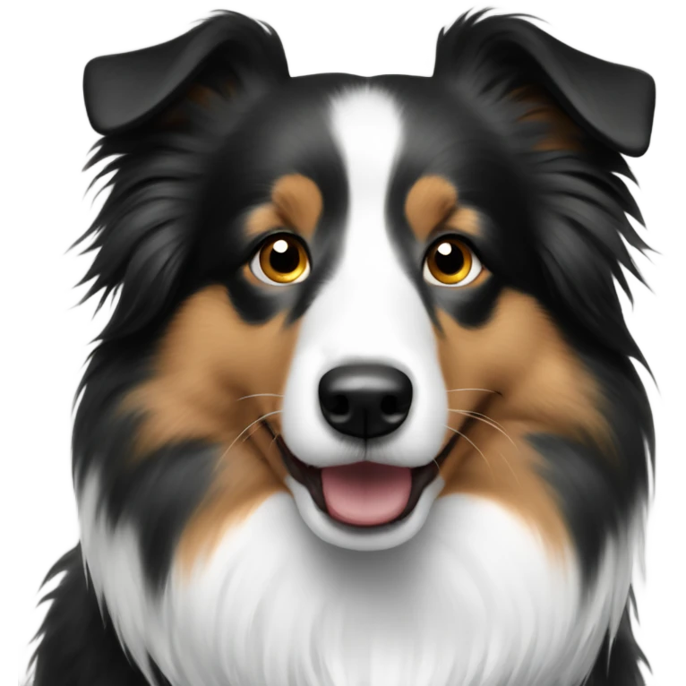 Black and white Sheltie  emoji