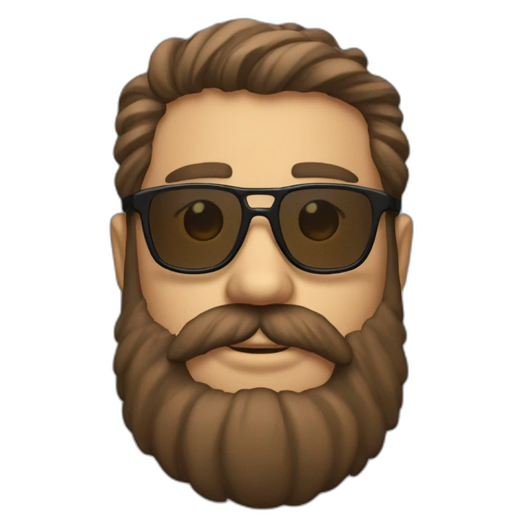Moreno con barba y gafas emoji