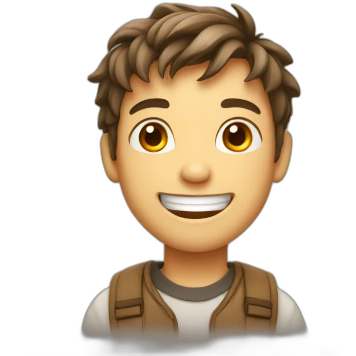 A happy boy emoji