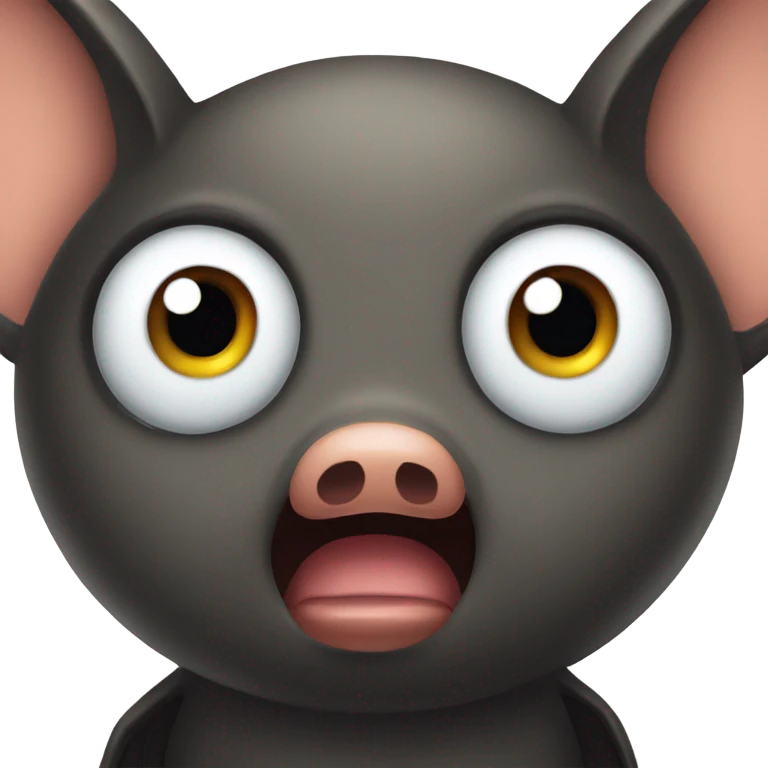 Bat with big eyes  emoji