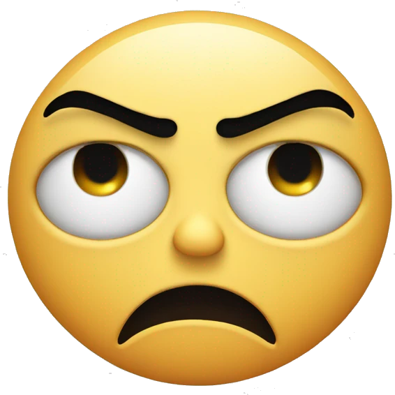 angry face with one eye closed emoji