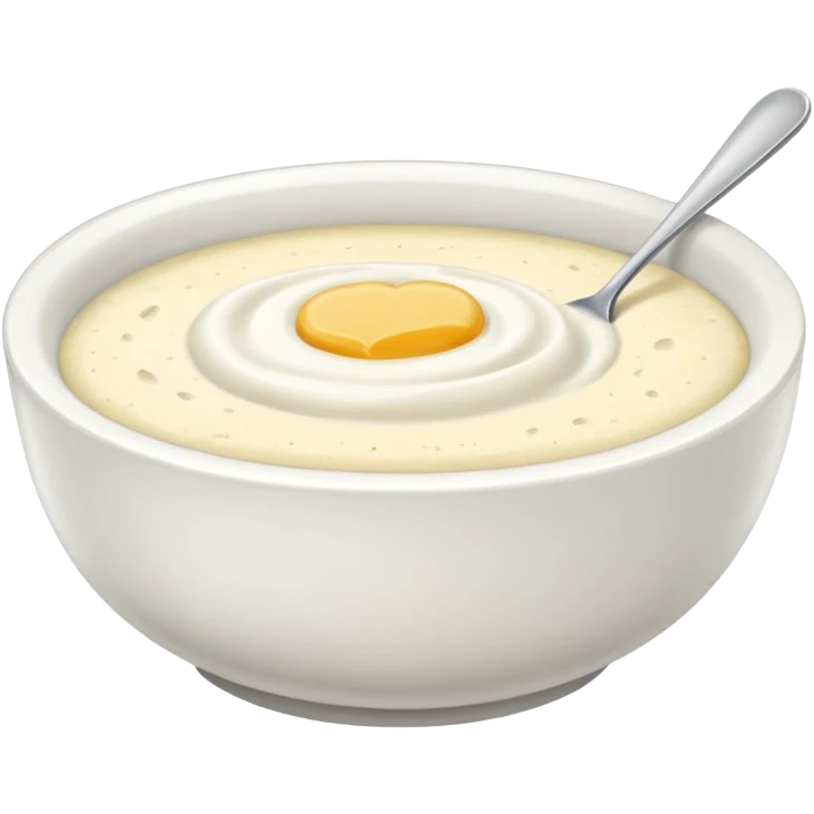 a bowl of grits, minimal, simple, clear emoji