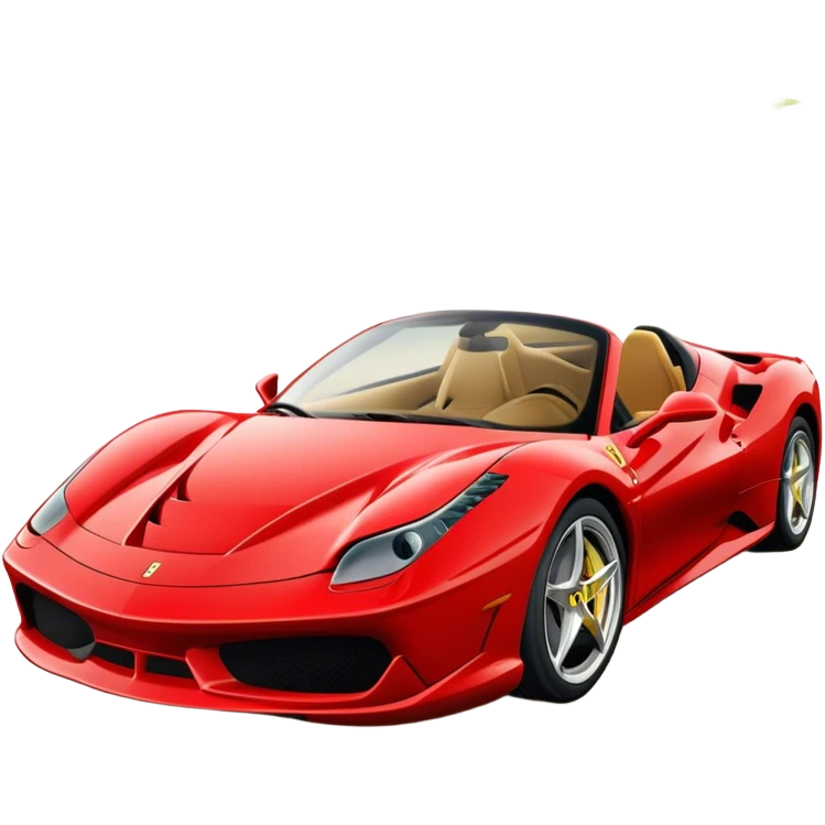 Red Ferrari in Miami ￼ emoji